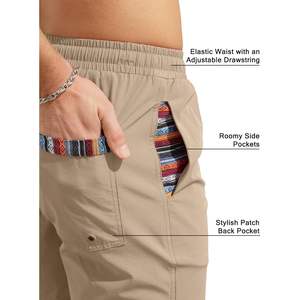 Short de bain de plage pour hommes, 6 pouces, à séchage rapide, extensible dans les 4 sens, bloc de couleur, taille élastique, été, 2025 - Product Image 6