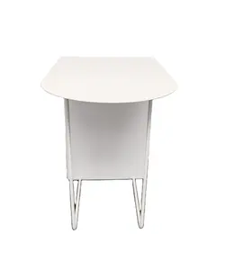 Benzersiz tasarım demir yan masa oturma odası yuvarlak kahve & kitap masa Modern beyaz renk Premium kalite koymak