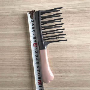 Durable logotipo personalizado profesional verde menta antiestático dientes anchos ducha peine de pelo cepillo de pelo para peluquería - Product Image 4