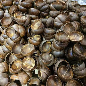 Bols en coquille de noix de coco naturels bruns pour l'artisanat et l'agriculture - Product Image 3