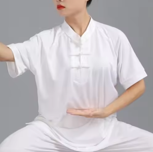 ชุดกังฟูสีดำสำหรับผู้ชาย ทรงหลวม ระบายอากาศได้ดี ผลิตจากโพลีเอสเตอร์ เหมาะสำหรับผู้ใหญ่ - Product Image 4