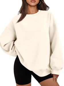 Exclusif Mode Femmes 100% Coton Sweat Pull À Capuche À Manches Longues Conception Personnalisée En Gros Pas Cher Prix Casual Blanc - Product Image 2