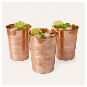 Pure <b>Copper</b> Water Glasses for Ayurvedic Health Benefits Handcrafted Solid <b>Copper</b> Tumblers Eco-Friendly Drinkware for Home Use - Product Image 2