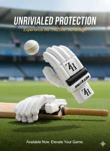 Gants de frappe de cricket HIT ZONE en gros pour hommes – Gants de protection haut de gamme pour balles dures, idéaux pour les matchs, l'entraînement et les commandes d'équipe - Product Image 2