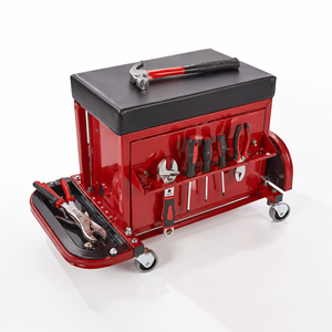 3-Drawers Rolling Tool Chest Stool with Padded Cushion,Tool Tray & 360° Swivel Casters Garage Workshop <b>Storage</b> <b>Seat</b> GAPGAR024 - Product Image 1