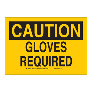 Panneau mural de signalisation de sécurité PC : Gants de protection requis pour laboratoires et zones de travail - Product Image 2