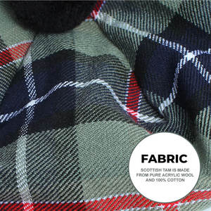 Chapeau écossais en laine à pompon, motif tartan des Jones, style Tam o' Shanter, pour famille de clan écossais, vente en gros personnalisée - Product Image 5