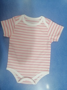 Lot de Bodys Bébé Manches Courtes – Combinaisons Unies et Rayées pour Nourrissons – Ensemble de Bodys en Coton pour Bébé – Vente en Gros - Product Image 5