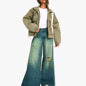 <b>Womens</b> <b>Baggy</b> <b>Jeans</b> Wide Leg Loose Fit Denim Pants Fashionable Streetwear Comfortable Casual Denim Apparel Trendy <b>for</b> <b>Women</b> - Product Image 2
