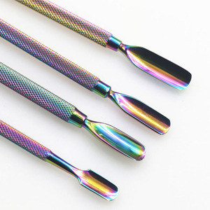 Poussoir à cuticules double face pour la préparation du vernis gel, réutilisable, en acier inoxydable, outil de soin des ongles - Product Image 6