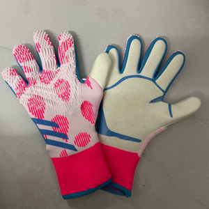 Gants de gardien de but de football, en cuir PU, à doigts entiers, fermeture auto-agrippante, imprimé silicone, antidérapants, respirants, séchage rapide - Product Image 5