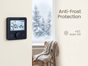 Thermostat intelligent WiFi <span class=keywords><strong>sans</strong></span> <span class=keywords><strong>fil</strong></span> RF pour chaudière à <span class=keywords><strong>gaz</strong></span> avec conception flexible pour la maison et le bureau - Contrôle de chauffage programmable - Product Image 5