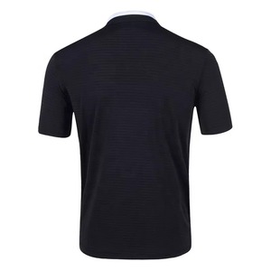 เสื้อยืดคอกลมแขนสั้นสีดำสำหรับผู้ชาย ทรงปกติ แต่งขอบตัดกัน ผ้าถัก สไตล์ลำลอง ลายแบบสั่งทำ ระบายอากาศได้ดี 100% - Product Image 2