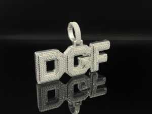 Pendentif Hip Hop en alliage plaqué or personnalisé avec diamants effet goutte d'eau - Product Image 2