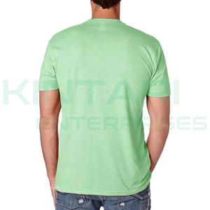 Camisetas Personalizadas con Estampado Digital para Hombre, Lisas, Teñidas, de Algodón y Poliéster, Cuello Redondo, Transpirables, Corte Regular, Proveedor Mayorista - Product Image 3
