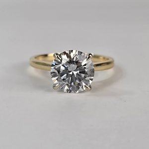 Bague de fiançailles en or jaune 2,6 carats avec diamant de laboratoire taille marquise, plaqué rhodium, certifiée IGI, pour anniversaire - Product Image 2