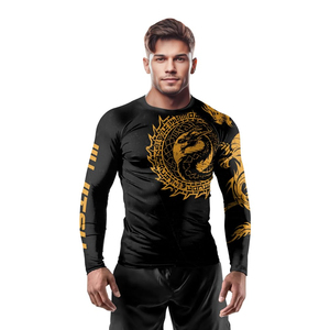 Haut de compression à manches longues pour homme haute performance, protection UV, séchage rapide, pour surf, fitness et entraînement - Product Image 1