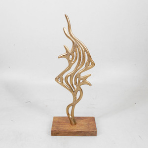 Escultura de Aluminio Hecha a Mano Contemporánea de Lujo, Pieza de Arte Abstracta Moderna para Mesa, Adorno Decorativo para Hotel - Product Image 1