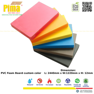 Tablero de espuma de PVC WPC ecológico, 12mm de espesor, 0,6G/cm3 de densidad, paneles de plástico de Color personalizado para muebles de gabinetes de cocina - Product Image 4