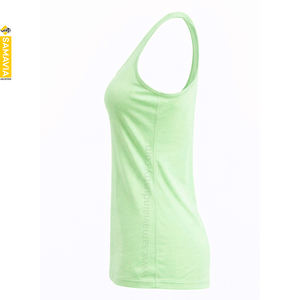 SAMAVIA Industry - Camisetas de Tirantes Cortas de Punto para Mujer con Estampado Digital |   Logotipo Personalizado en Tela Spandex/Poliéster de 220 g/m², Venta al Por Mayor para Pedidos al Mayoreo - Product Image 3