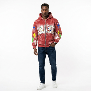 OEM Winter Plain Dyed Zipper-Up Unisex Streetwear Hoodies Printing <b>Bulk</b> Cotton Factory Price Supplier USA Fast Delivery Option - Product Image 2