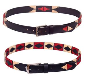 Cinturón Deportivo de Cuero PU para Equitación, Cinturón de Cuero William Polo con Bordado Argentino para Hombre - Product Image 1