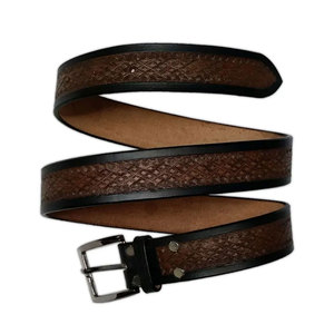 New Fashion <b>Men's</b> Genuine <b>White</b> Cowhide Leather <b>Belt</b> with Alloy Buckle Luxury Style OEM Customized Logo <b>Men</b> Leather <b>Belt</b> - Product Image 6