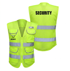 ผู้ผลิตและส่งออกเสื้อกั๊กนิรภัยโพลีเอสเตอร์ตาข่ายมาตรฐาน ANSI เสื้อกั๊กนิรภัยสะท้อนแสงแบบกำหนดเอง เสื้อกั๊กเจ้าหน้าที่รักษาความปลอดภัยแบบมองเห็นได้ชัดเจน - Product Image 1