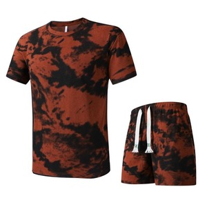 Ensemble de vêtements de sport décontractés pour hommes, été, deux pièces, t-shirts à manches courtes et shorts, ensembles de fitness pour hommes, course à pied, 2 pièces - Product Image 4