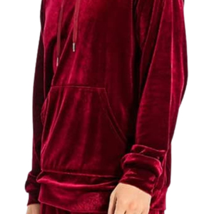 Men's 100% Cotton Waterproof Lightweight <b>Velour</b> <b>Tracksuit</b> 2-Piece Set Jogging Sweatsuits Winter Warm Clothes Velvet Hooded Suit - Product Image 4