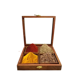 Caja de especias de madera de acacia, diseño elegante, caja de especias de madera de alta calidad, herramientas para hierbas y especias, mejor precio. - Product Image 6