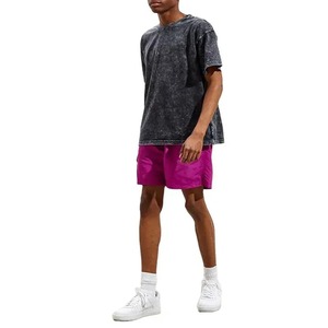 T-shirt en coton épais pour homme, style mode, coupe oversize, col rond, motif uni, imprimé numérique, tricoté, délavé à l'acide - Product Image 5