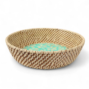 Ensemble de contenants de rangement pour aliments, paniers à fruits tressés à la main, paniers en rotin nacre en gros - Product Image 5