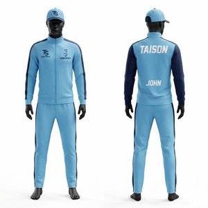 ชุดฝึกซ้อมเบสบอล TAISON SPORTS รุ่นพรีเมียม ยูนิเซ็กซ์ ผ้าสแปนเด็กซ์/โพลีเอสเตอร์ 240 กรัม สีดำ พร้อมลายปักโลโก้แบบรีดร้อนตามสั่ง ชุดวอร์มแห้งเร็ว - Product Image 1