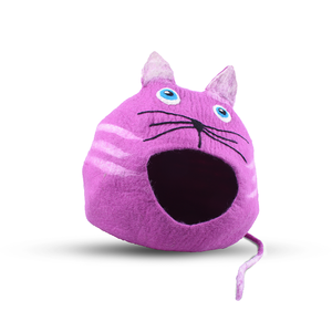Casa para Gatos de Fieltro Rosa con Diseño Elegante, Adorable Jaula para Animales - Product Image 1