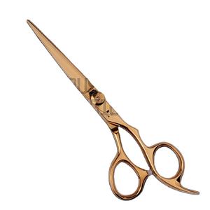 Tijeras de peluquero de acero inoxidable de alta calidad, tijera de corte de pelo de oro negro con punta de hoja afilada, venta al por mayor - Product Image 1