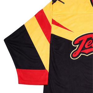 Camiseta de Hockey sobre Hielo Sublimada Personalizada en Amarillo y Negro, Uniforme de Hockey Profesional con Nombre del Equipo, Camiseta Deportiva Transpirable para Hombre, Equipación de Juego - Product Image 4