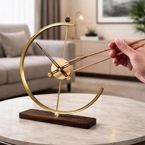 High End Copper <b>Table</b> <b>Clock</b> Perfect For Workspace Decor Gifting Purpose And Elegant <b>Table</b> Top Decoration Wholesale From India - Product Image 6