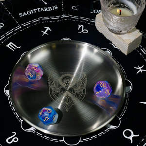 Plateau rituel de prière en acier inoxydable, idéal pour l'autel, la méditation, les bâtonnets d'encens, la purification par l'encens, les bougies - Product Image 4