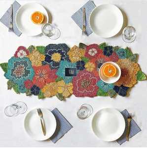 <b>Beaded</b> <b>Placemat</b> Handmade Luxury Dining Holiday Decor Customizable Design Durable Non-Slip Easy to Use MS Handicraft Unique Piece - Product Image 1