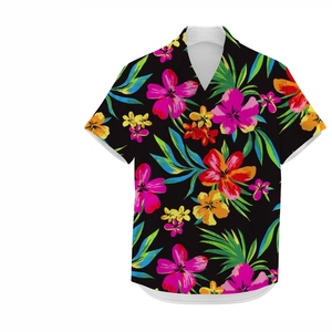 เสื้อชายหาดพิมพ์ลายแบบซับลิเมชั่น แห้งเร็ว ระบายอากาศดี ป้องกันรังสียูวี สไตล์ฮาวาย สำหรับวันหยุดฤดูร้อน กระดุมทรงแตร ลำลอง พิมพ์ลายสั้น - Product Image 6