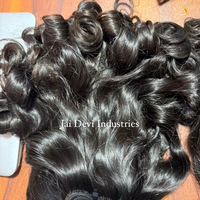 Extensiones de Cabello Humano Rizado Natural Indio sin Procesar, con Cutícula Alineada, para Tejidos y Uso en Salón