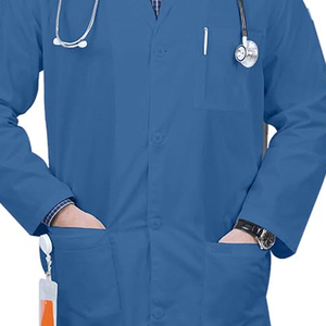 White Cotton Unisex Lab Coat Long Sleeves Functional Pockets Needle Detection Hospital Uniform for Clinic Laboratory Settings - Product Image 6