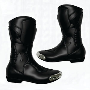 Chaussures de moto sur mesure pour adulte, en cuir véritable rouge, hauteur de la cheville, confortables - Product Image 1