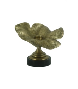 Stylish Gold Metal Candle Holder with Transparent Glass Cup for Festive and Everyday Interior Decoration - Product Image 2