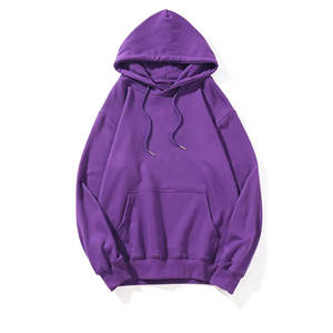 Sweat à capuche décontracté coupe ample en molleton respirant, coton/fibre de bambou, unisexe, style Y2K, vente en gros - Product Image 3