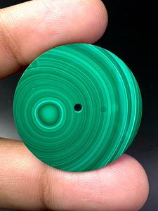 Cadran de montre de luxe vintage élégant classique en malachite verte naturelle, coupe plate, épaisseur 1,50 mm, taille 31,50 mm, centre 2 mm - Product Image 4
