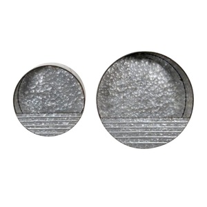 Wholesale Modern Round Galvanized Metal Wall Planter Farmhouse Style Hanging Flower <b>Pot</b> for Indoor Outdoor Garden & Home Decor - Product Image 3