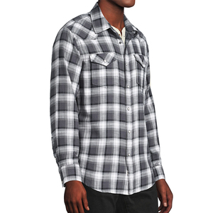 Chemise en flanelle à carreaux surdimensionnée pour homme, en polyester et coton, vente chaude - Product Image 3