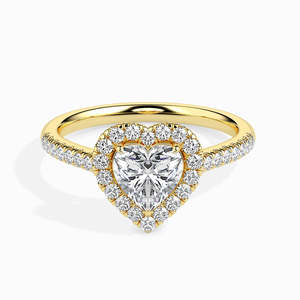 Bague en diamant Éternelle Élégance 0,5 CT, bague de fiançailles en or 18 carats, alliance de mariage, ensemble de bagues de mariée pour femmes - Product Image 1